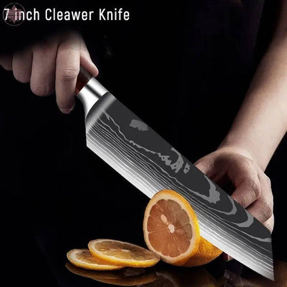 Kitchen Knives Professional Chef Knives Kitchen Knife Japanese 5CR15 440C High Carbon Stainless Steel Pattern Knife - Lamiiche