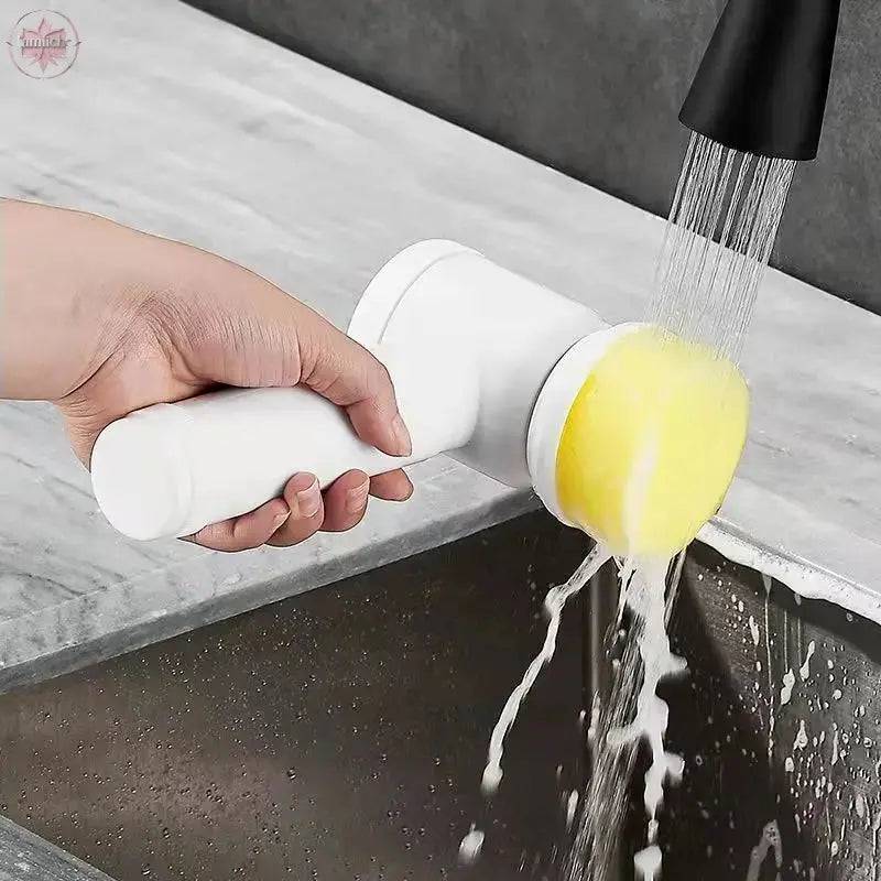 5-in-1 Electric Cleaning Brush Bathroom Wash Brush Kitchen Cleaning Tool USB Bathtub Brush - Lamiiche