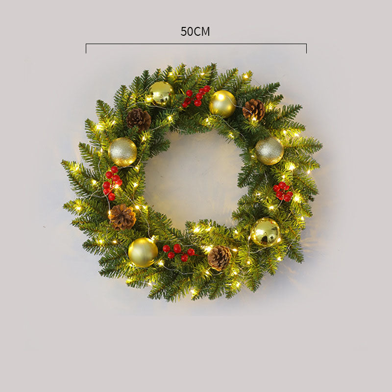 Christmas wreath rattan 30/40/50/60cm Christmas decoration wreath door hanging scene