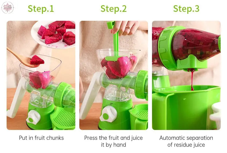 Multi Functional Manual Rotary Juicer Household Kitchen Manual Pulp Separation Juicer Small Portable Food Processor  Lamiiche