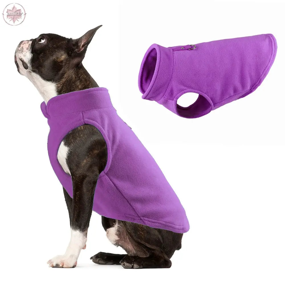 Pet Clothes Thickened Solid Fleece Pet Vest Dog Clothes  Lamiiche