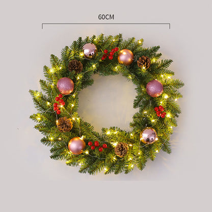 Christmas wreath rattan 30/40/50/60cm Christmas decoration wreath door hanging scene