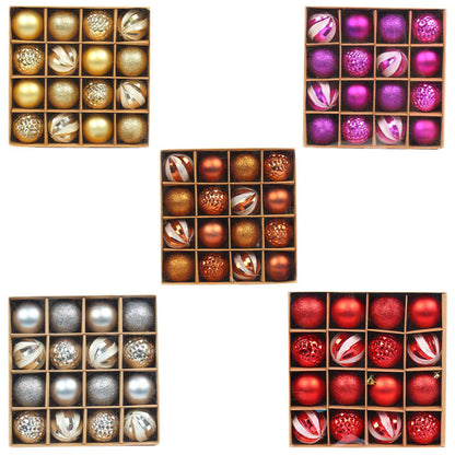 Christmas decoration hanging ball 6cm painted Christmas ball Christmas tree pendant set electroplated ball gift box