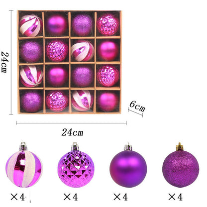 Christmas decoration hanging ball 6cm painted Christmas ball Christmas tree pendant set electroplated ball gift box