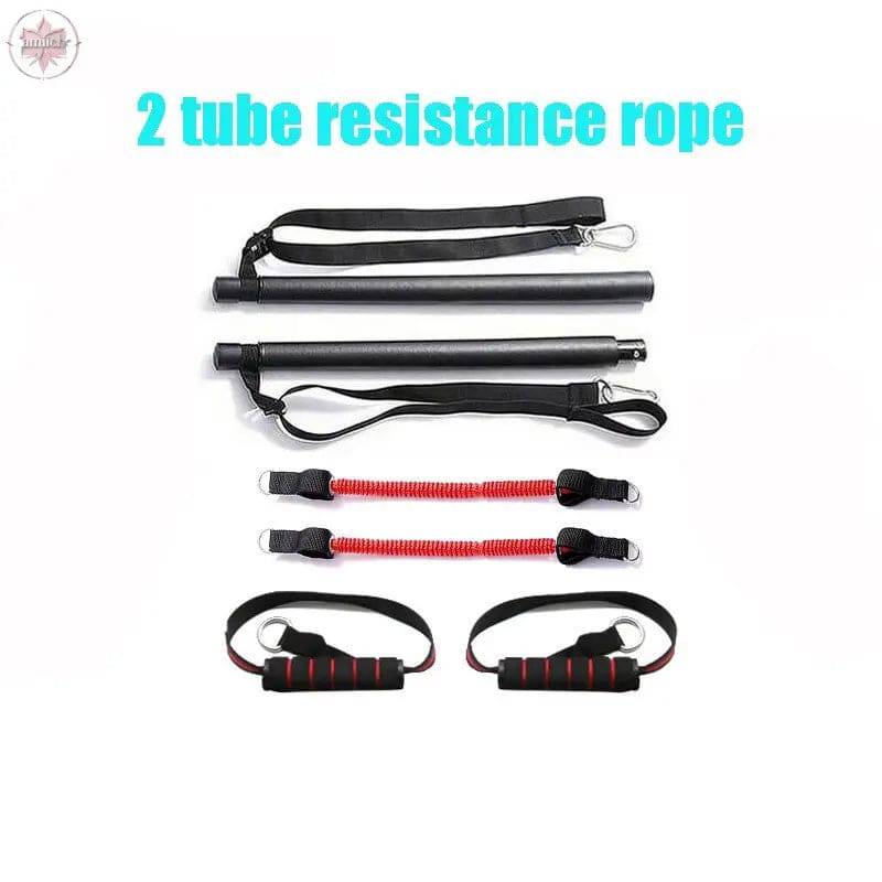 Resistance Band  Pilates Stick Gym Exercise Muscle Power Tension Bar With Fitness Stick Home Body Work Out Fitness Pull Rope - Lamiiche