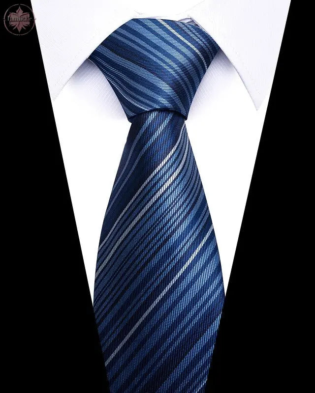 Men's 8cm Business Professional Striped Tie Wedding Suit Accessories Polyester Tie Men  Lamiiche