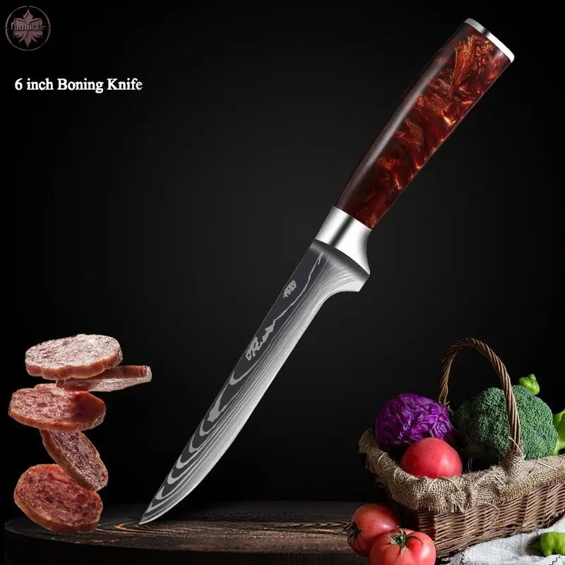 Kitchen Knives Professional Chef Knives Kitchen Knife Japanese 5CR15 440C High Carbon Stainless Steel Pattern Knife  Lamiiche