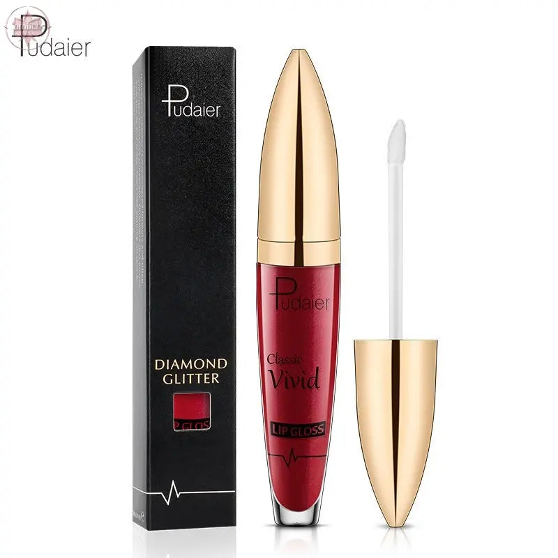 Pudaier matte pearl gloss lip gloss does not stick to cup lip glaze, develops color, liquid lipstick, and lip gloss  Lamiiche