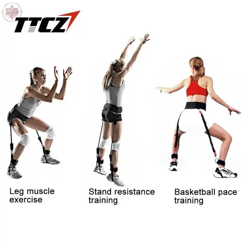 TTCZ Fitness Bounce Trainer Rope Resistance Band  Basketball Tennis Running Jump Leg Strength Agility Training Strap  equipment - Lamiiche