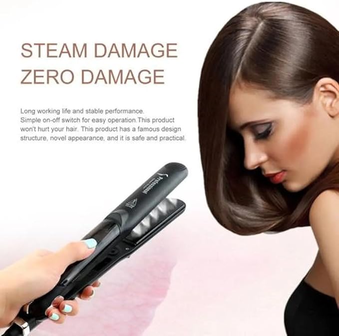 Steam Function Flat Iron Tourmaline Ceramic Vapor Professional Hair Straightener with Argan Oil Infusion Straightening Irons