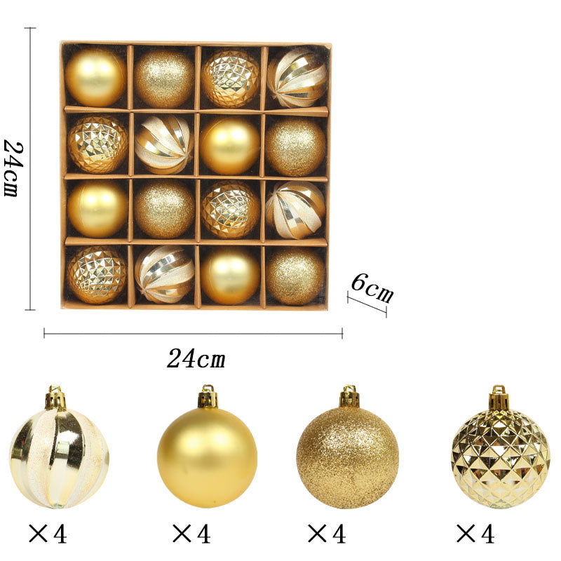 Christmas decoration hanging ball 6cm painted Christmas ball Christmas tree pendant set electroplated ball gift box