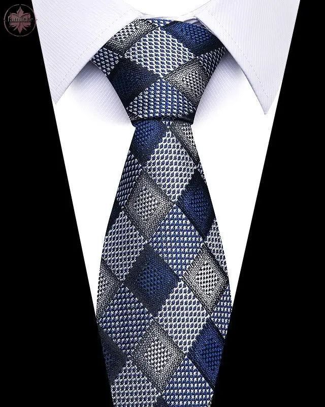 Men's 8cm Business Professional Striped Tie Wedding Suit Accessories Polyester Tie Men  Lamiiche