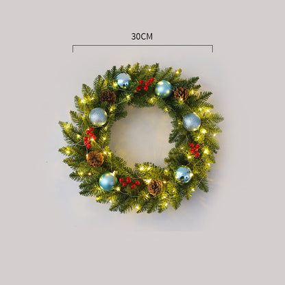 Christmas wreath rattan 30/40/50/60cm Christmas decoration wreath door hanging scene