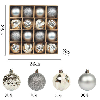 Christmas decoration hanging ball 6cm painted Christmas ball Christmas tree pendant set electroplated ball gift box