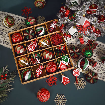 Christmas decorations, plastic balls, holiday party decorations, pendants, Christmas ball sets