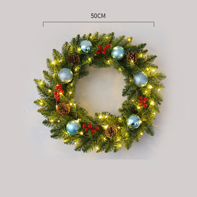 Christmas wreath rattan 30/40/50/60cm Christmas decoration wreath door hanging scene