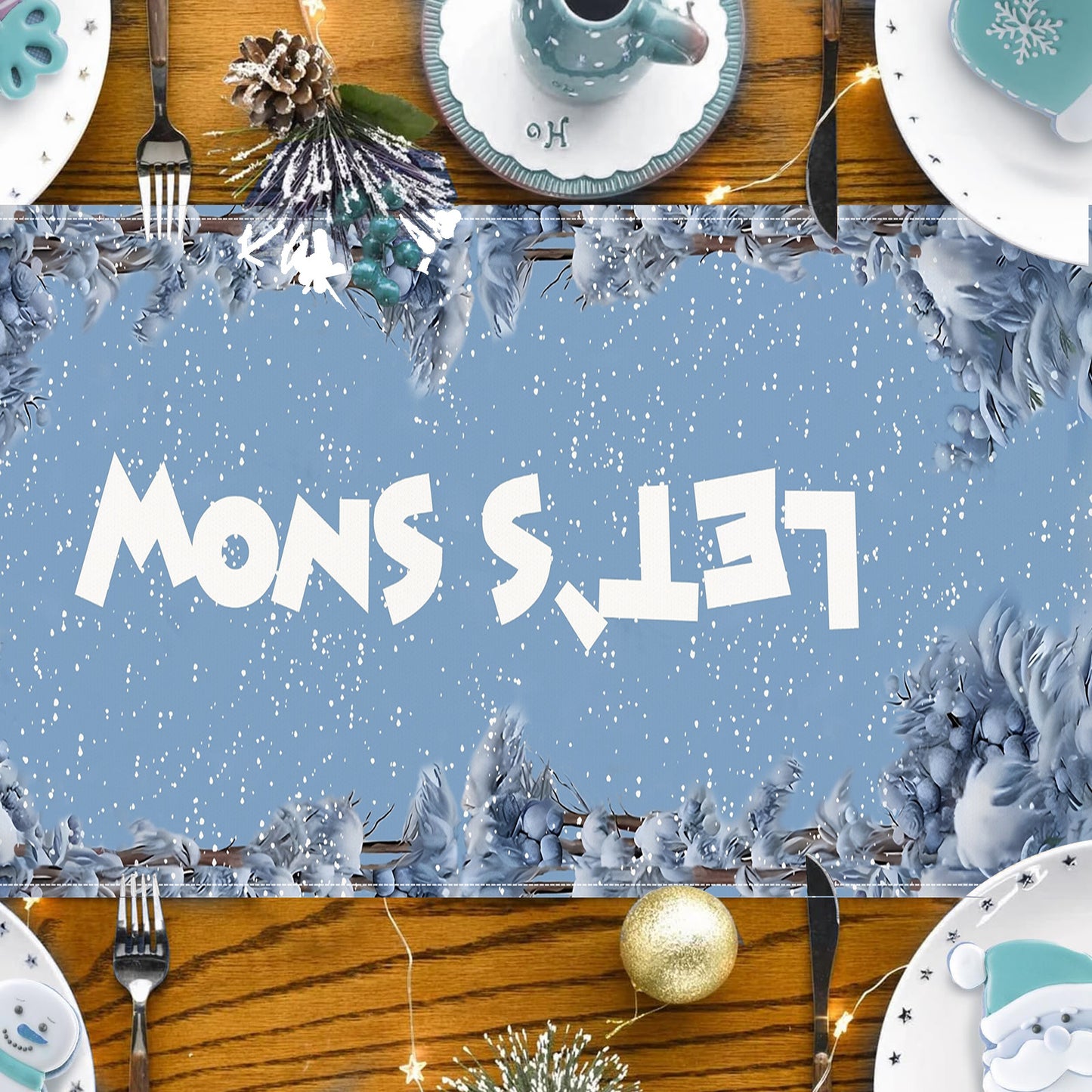 Christmas Snowman Table Flag Festival Restaurant Tablecloth Mat Tablecloth Home Kitchen Table Decoration Tea Flag