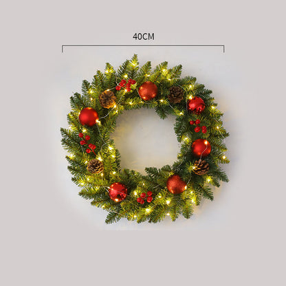 Christmas wreath rattan 30/40/50/60cm Christmas decoration wreath door hanging scene
