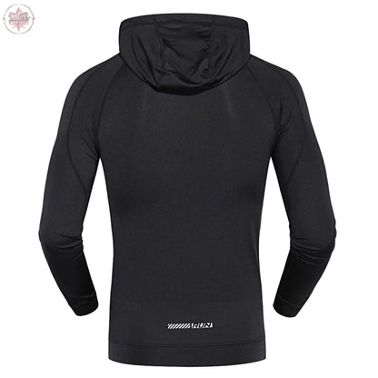 Hooded Long Sleeve Quick-dry Men Close-fitting Hoodie  Lamiiche