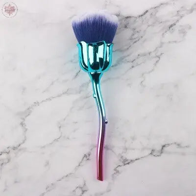 Flower Nail Brush For Manicure Rose Nail Art Brush Nail Accesories Tools Popular Round Small Gel polish Dust Cleaning Brushes 