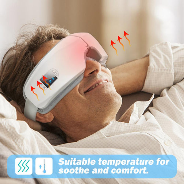 4D Smart Airbag Vibration Eye Massager Eye Care Instrumen Heating Bluetooth Music Relieves Fatigue And Dark Circles - Lamiiche