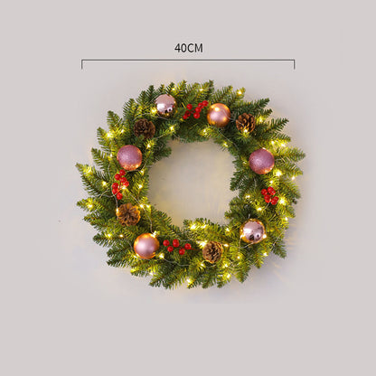 Christmas wreath rattan 30/40/50/60cm Christmas decoration wreath door hanging scene