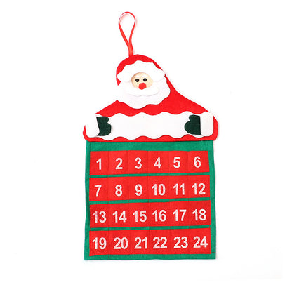 Christmas Decoration Supplies Christmas Velvet Hot Stamping Elderly Calendar Christmas Calendar Christmas Decoration Supplies