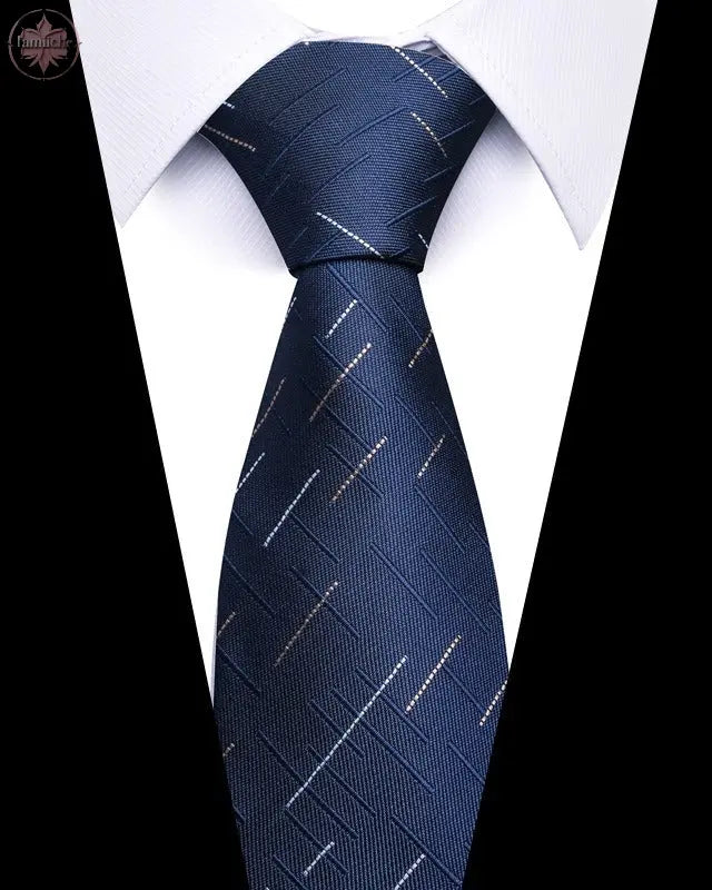 Men's 8cm Business Professional Striped Tie Wedding Suit Accessories Polyester Tie Men  Lamiiche