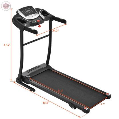 Home folding treadmill with pulse sensor, 2.5-horsepower silent brushless motor, 3-level tilt, 12 preset programs  Lamiiche