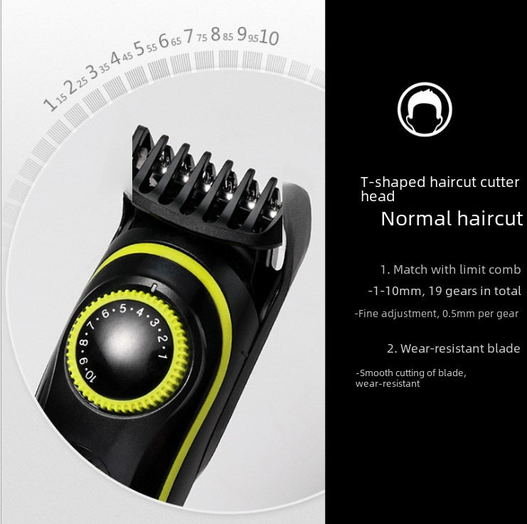 Kemei KM-696 Electric Clipper suit Multifunctional Household Shaving Nose Hair LED LCD Digital Display Charging Hair Clipper