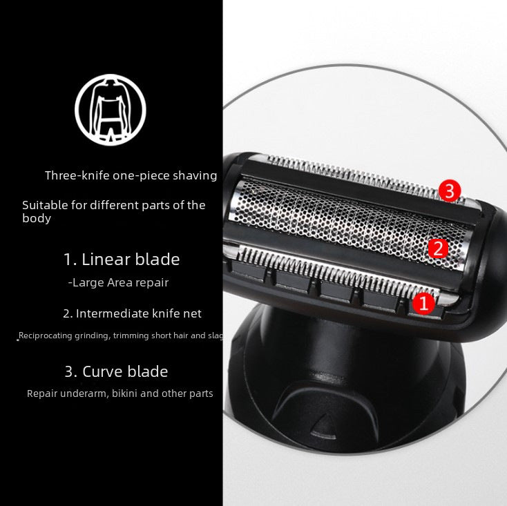 Kemei KM-696 Electric Clipper suit Multifunctional Household Shaving Nose Hair LED LCD Digital Display Charging Hair Clipper