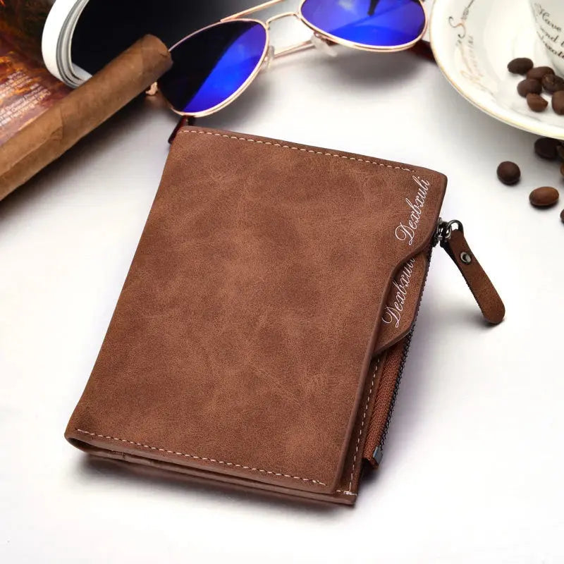 Wallet Men Soft Leather wallet with removable card slots multifunction men wallet purse male clutch top quality !  Lamiiche