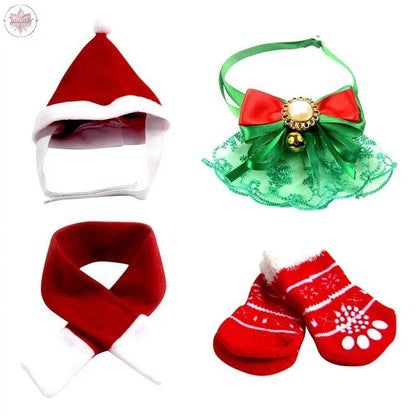 Autumn Winter Pet Dog Christmas Set Dog Cat Cap Funny Fabric Pet Costume Puppy Dog Caps Christmas Party Pets Accessories - Lamiiche