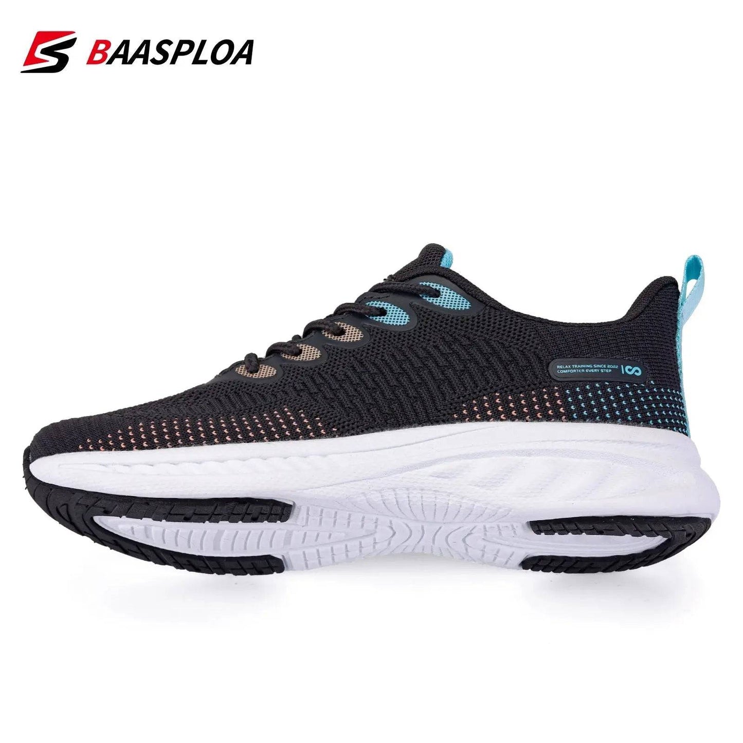 Baasploa 2022 New Women Fashion Sneaker Light Knit Running Shoes Female Tenis Sneaker Comfortable Walking Shoes - Lamiiche