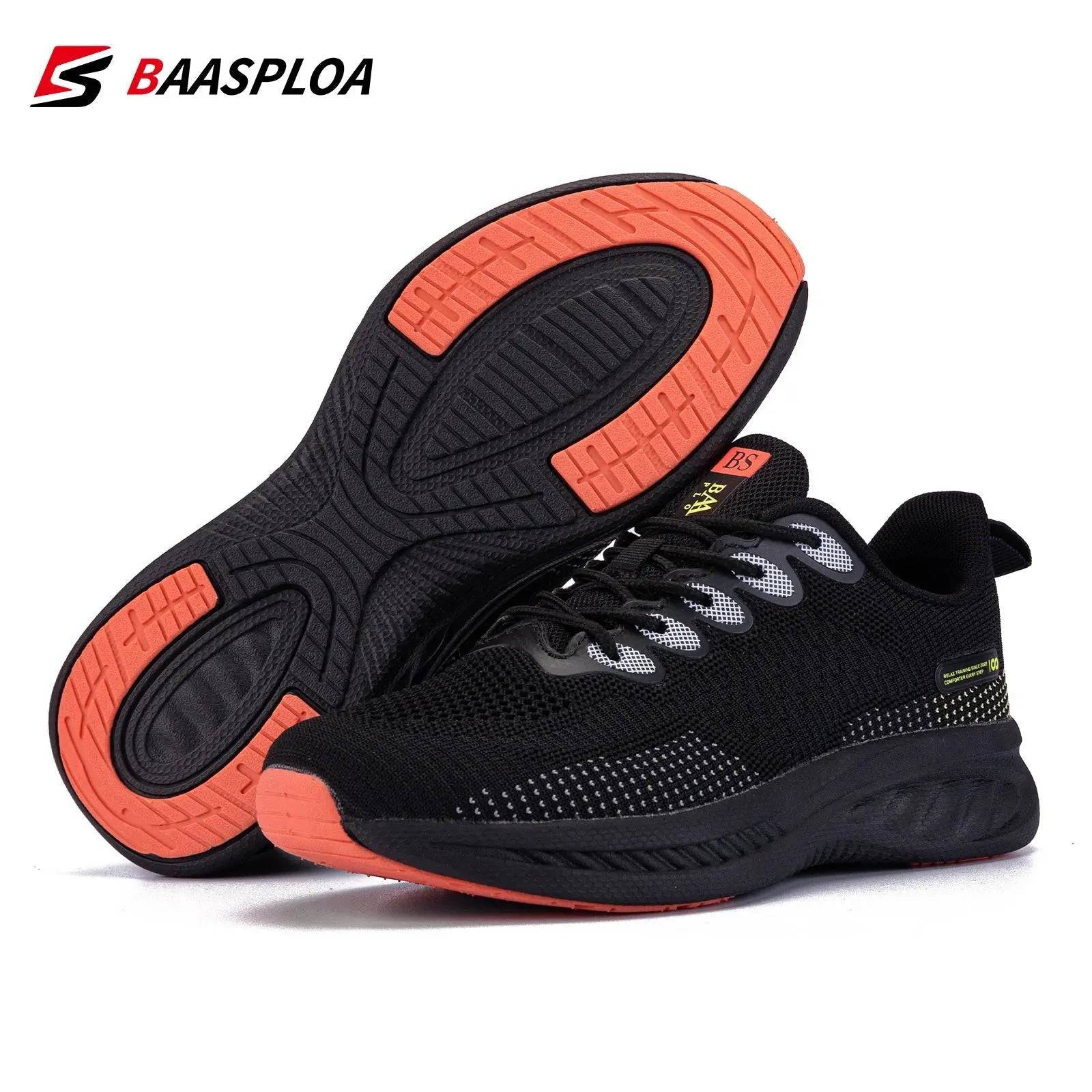 Baasploa 2022 New Women Fashion Sneaker Light Knit Running Shoes Female Tenis Sneaker Comfortable Walking Shoes - Lamiiche