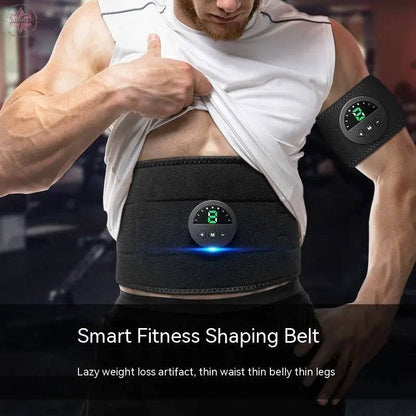 Fitness Belt Waist Massager EMS Fitness Equipment Smart Shaping Silicone Waistband - Lamiiche