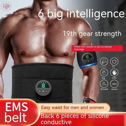 Fitness Belt Waist Massager EMS Fitness Equipment Smart Shaping Silicone Waistband - Lamiiche