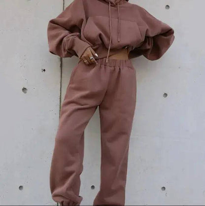 Women Warm Hoodie and Pants Set - Lamiiche