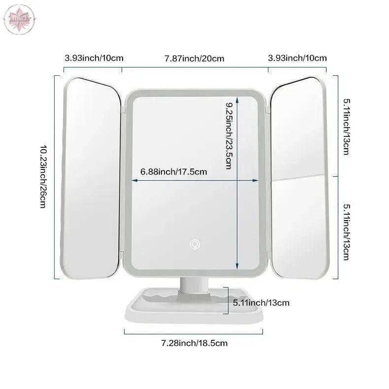 Smart Tri Led Makeup Mirror - Lamiiche