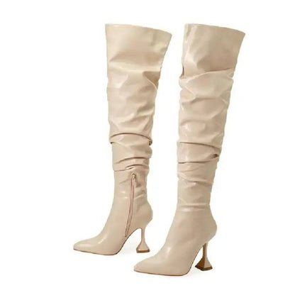 Over The Knee Boots Shoes - Lamiiche