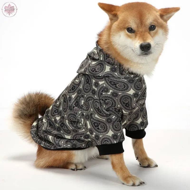 Christmas pet plaid hoodie with thickened hooded small medium and large dog clothing - Lamiiche