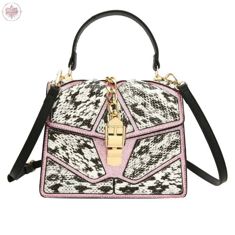 Color blocking hand-held small square bag, versatile for women, single shoulder - Lamiiche