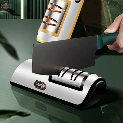 Electric knife sharpener kitchen gadget multi-function artifact knife sharpener household fast small automatic knife sharpener - Lamiiche