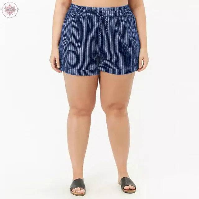 Shorts Casual Elastic Mid Waist Baggy - Lamiiche