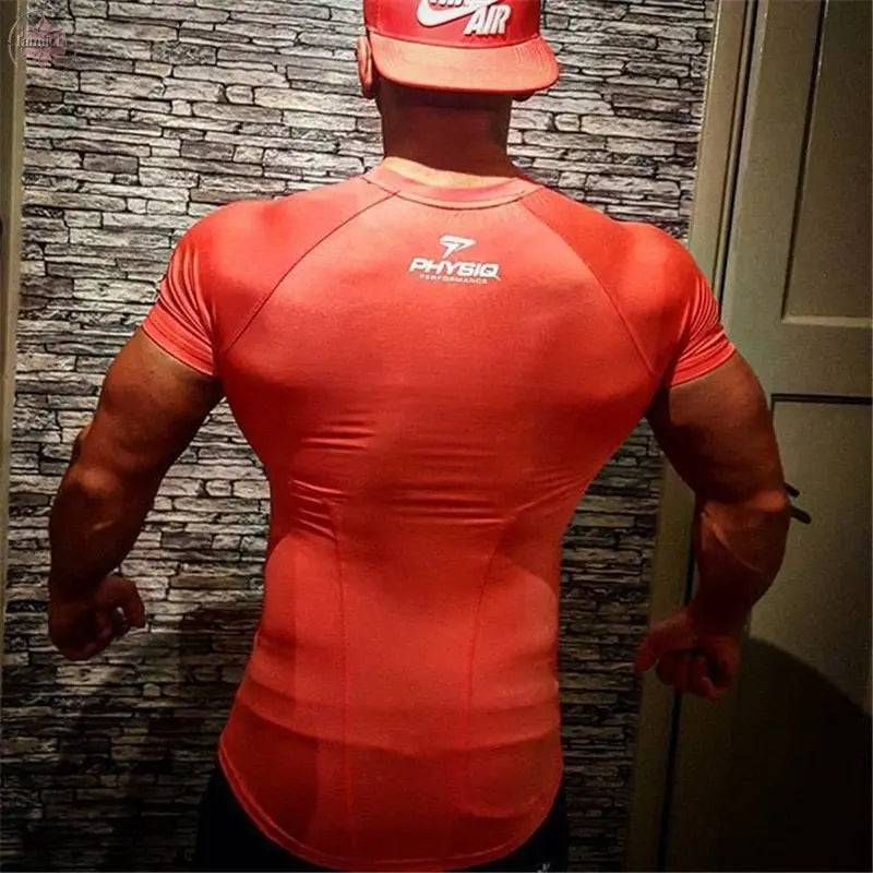 Sport T Shirt Men Rashgard Quick Dry Fit Running T-Shirt Men Fitness Tshirt Elastic Sportswear Basketball Tshirt - Lamiiche