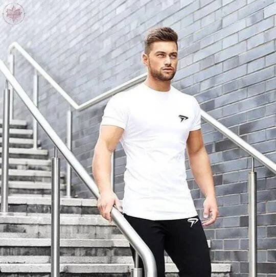 Sport T Shirt Men Rashgard Quick Dry Fit Running T-Shirt Men Fitness Tshirt Elastic Sportswear Basketball Tshirt - Lamiiche