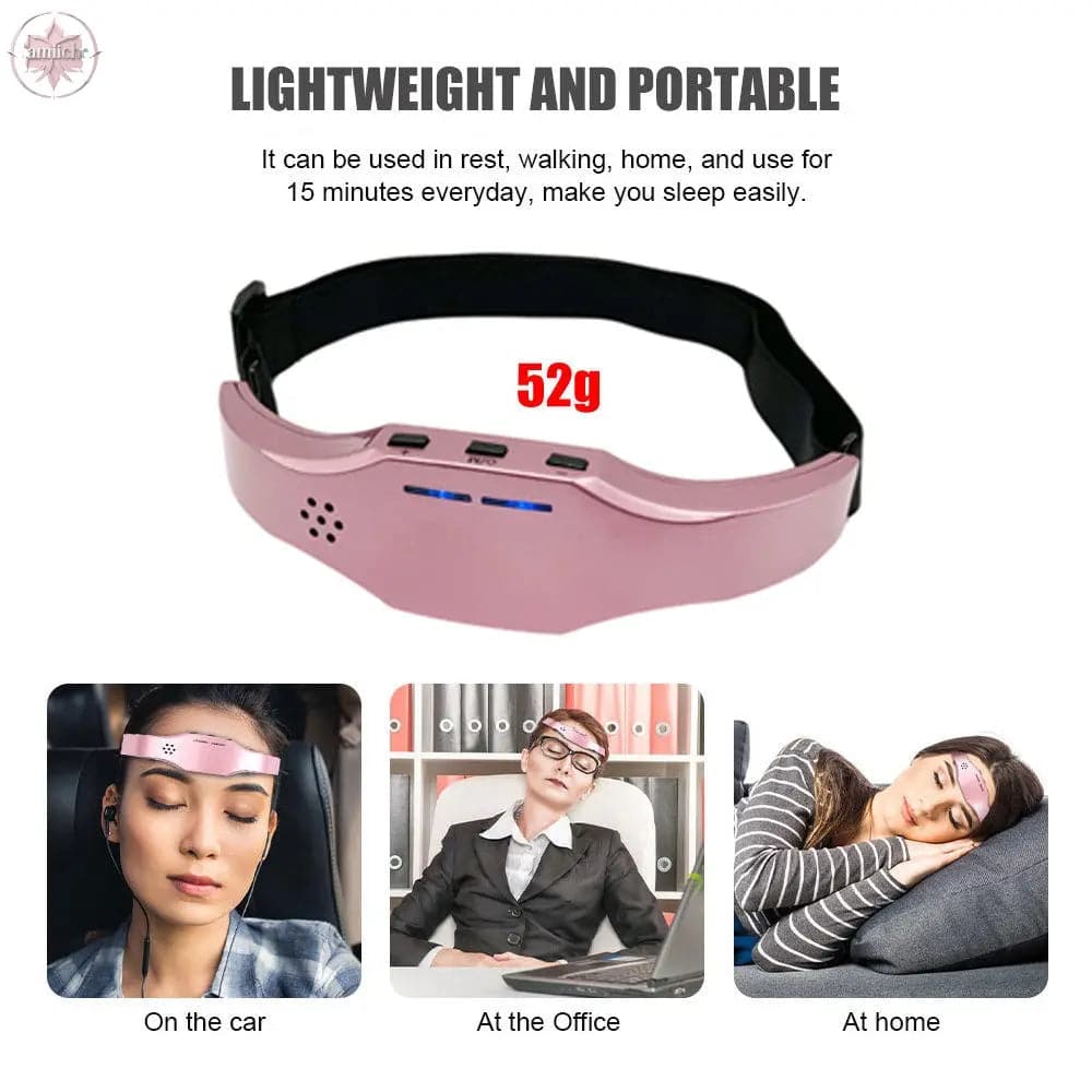 Sleep aid insomnia black pink white gold smart electrotherapy Ems sleep aid device portable massager - Lamiiche