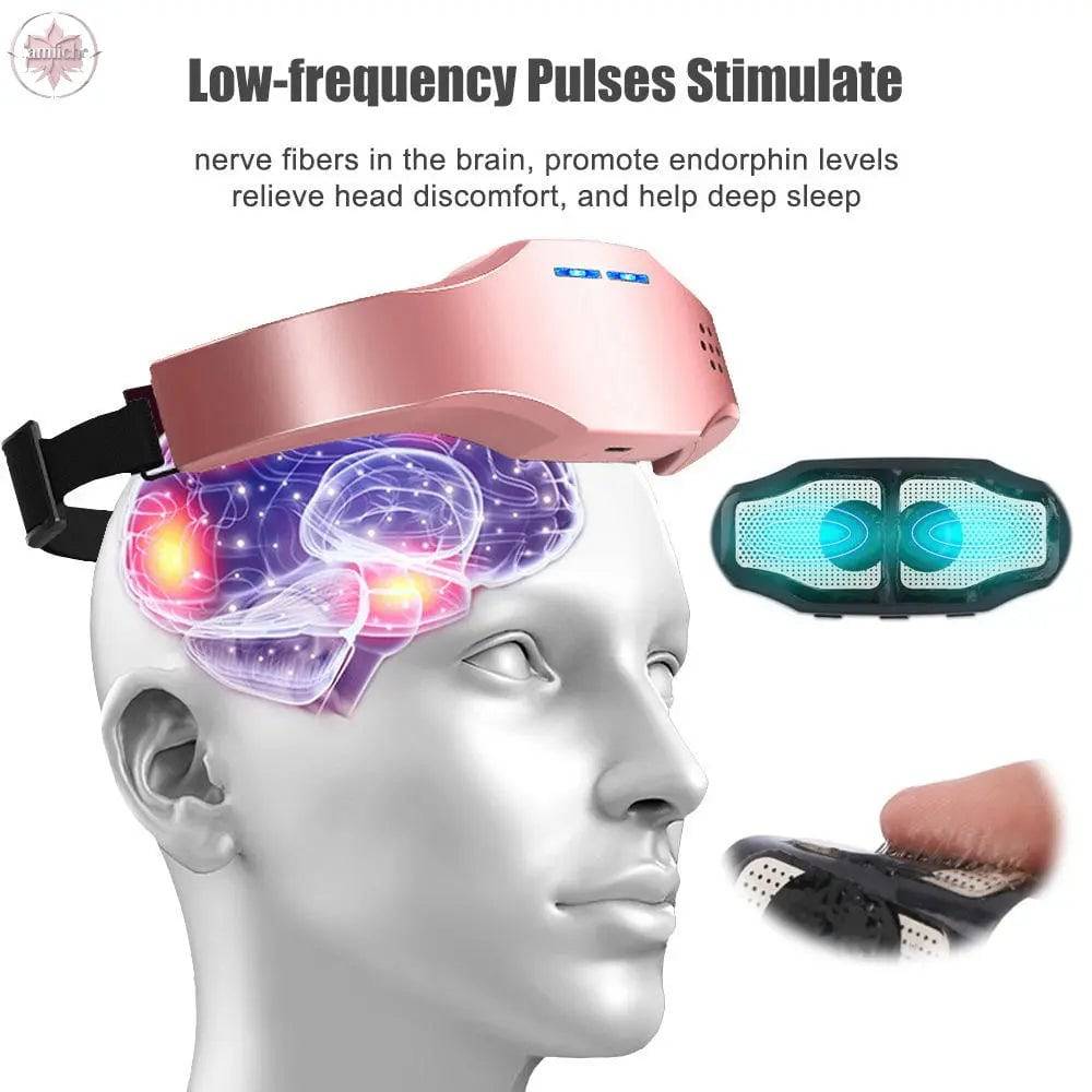 Sleep aid insomnia black pink white gold smart electrotherapy Ems sleep aid device portable massager - Lamiiche