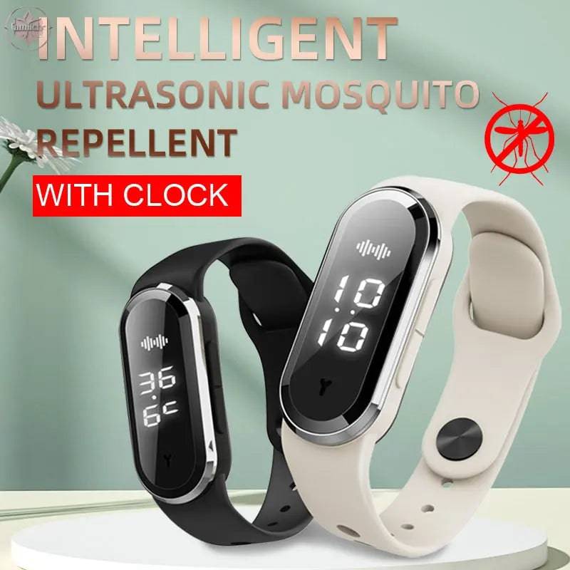 Ultrasonic Mosquito Repellent Bracelet Children Adult Household Mosquito Repellent Electronic Watch Pregnant Women - Lamiiche