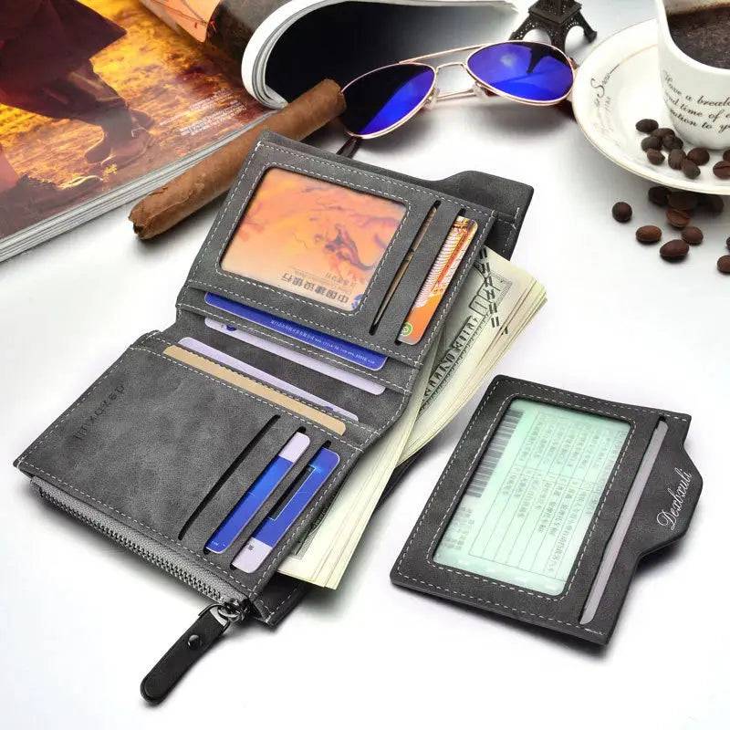 Wallet Men Soft Leather wallet with removable card slots multifunction men wallet purse male clutch top quality ! - Lamiiche